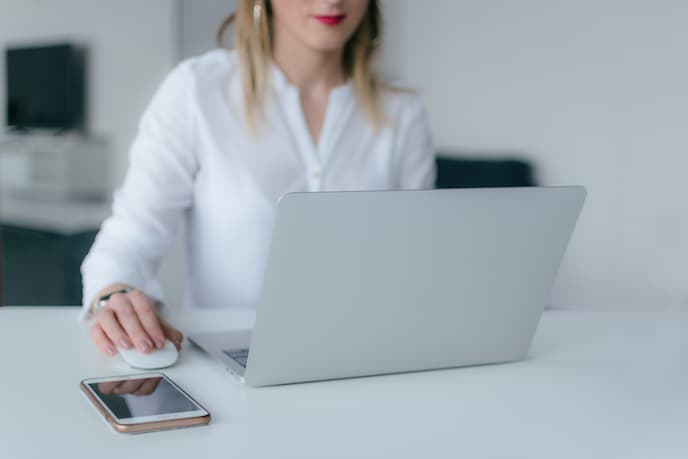 Person using a computer